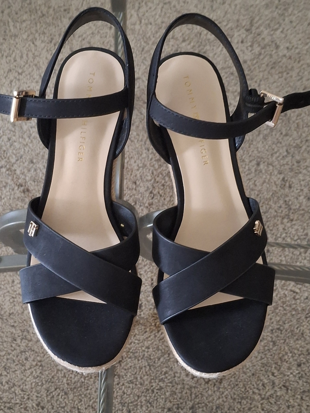 Tommy Hilfiger Black Platform Sandals